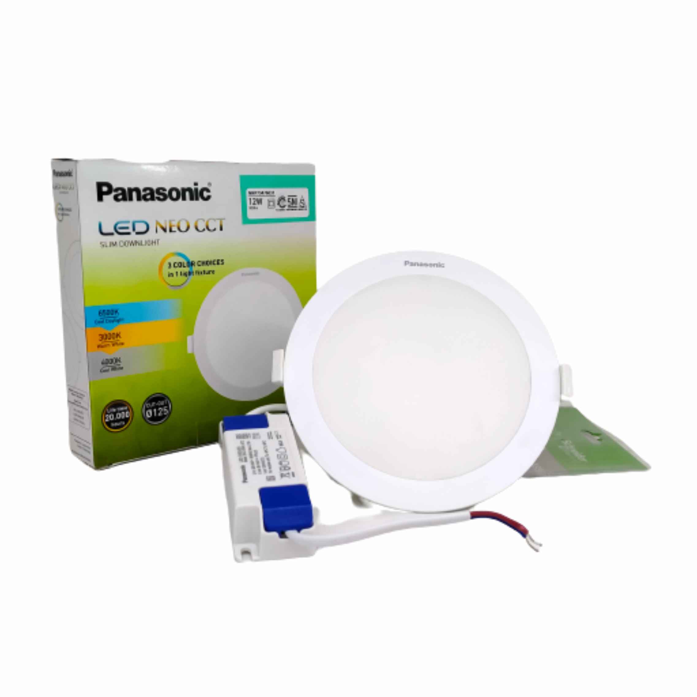 Lampu LED Downlight PANASONIC NNP73476 12 Watt Tri Color Choices