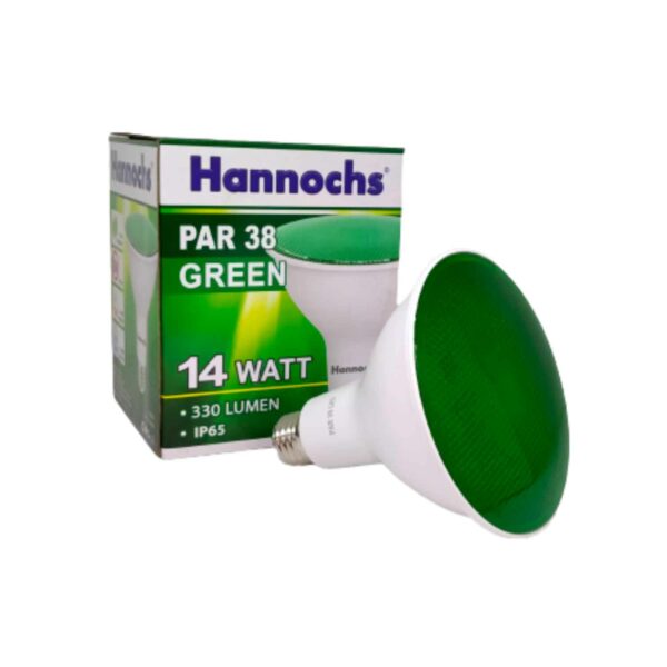 Lampu Sorot HANNOCHS PAR38 LED SpotLight 14 Watt Green Hijau