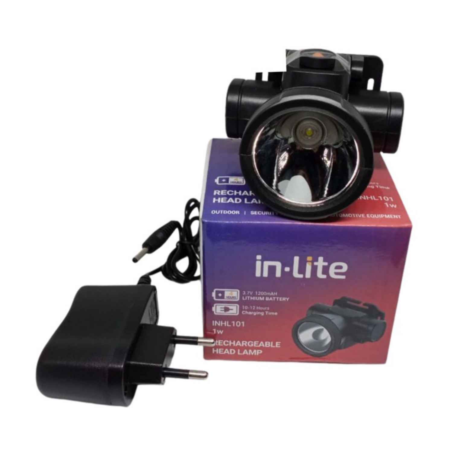 Headlamp Lampu LED INLITE INHL101 Rechargeable 1 Watt