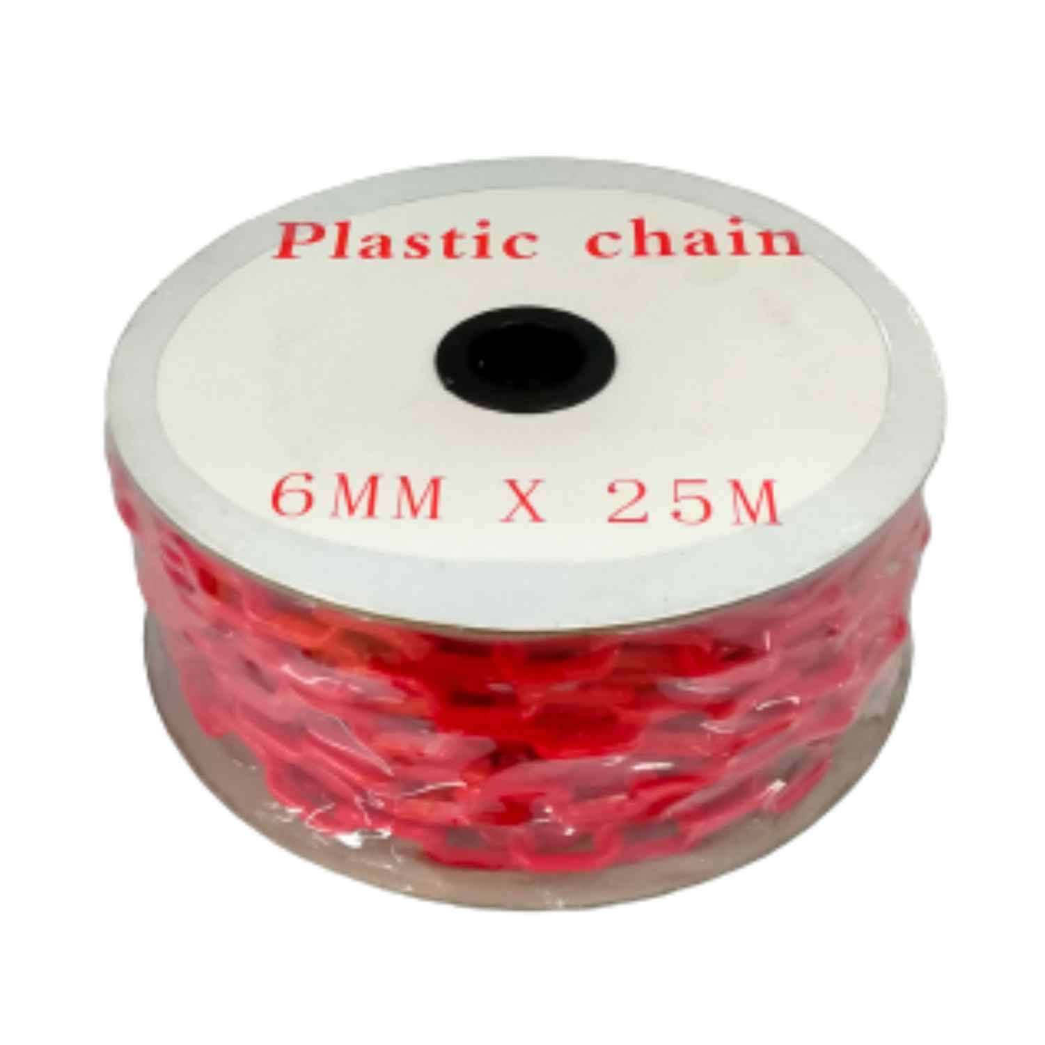 Rantai Plastik MMP 6mm x 25 Meter Merah Pembatas