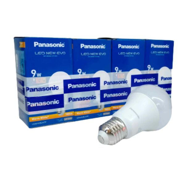 Lampu LED Bolam PANASONIC PAKET 4IN1 EVO Warm White Kuning 9W 7W 5W 3 Watt