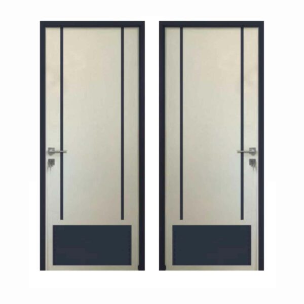 Pintu Kamar Mandi MAHOTTAMA MAS19E 80200 Emboss Ivory Dark Grey Kanan Kiri