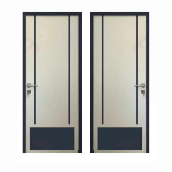 Pintu Kamar Mandi MAHOTTAMA MAS19E 80200 Emboss Ivory Dark Grey Kanan Kiri