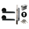 Handle Pintu Set UNIKEY HRE 259 19 Black SW501 40 DCKK