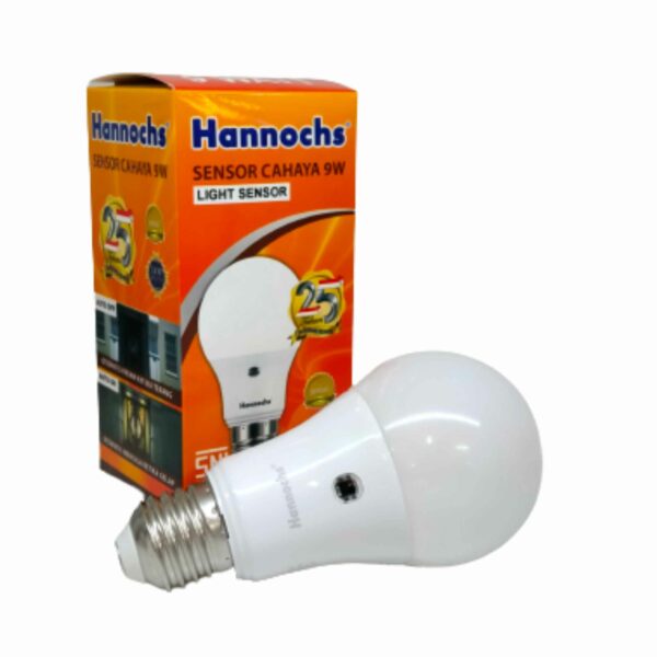Lampu LED HANNOCHS Light Sensor Otomatis 9 Watt Cool Daylight