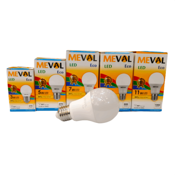 Lampu LED MEVAL Bulb Eco 3Watt 5Watt 7Watt 9Watt 11 Watt Putih