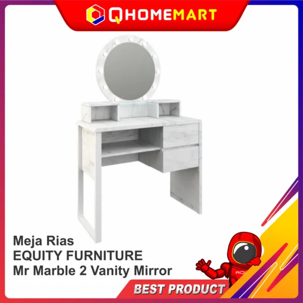 Meja Rias EQUITY FURNITURE Mr Marble 2 Vanity Mirror