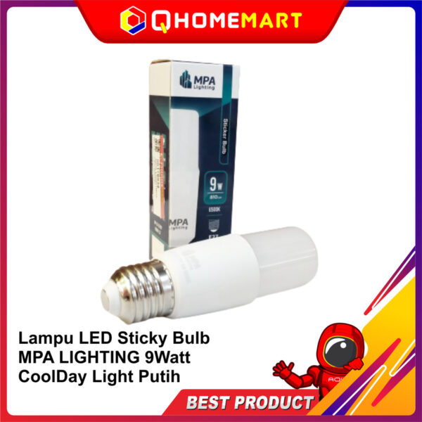 Lampu LED Sticky Bulb MPA LIGHTING 9Watt 12Watt 15Watt CoolDayLight - 9 WATT