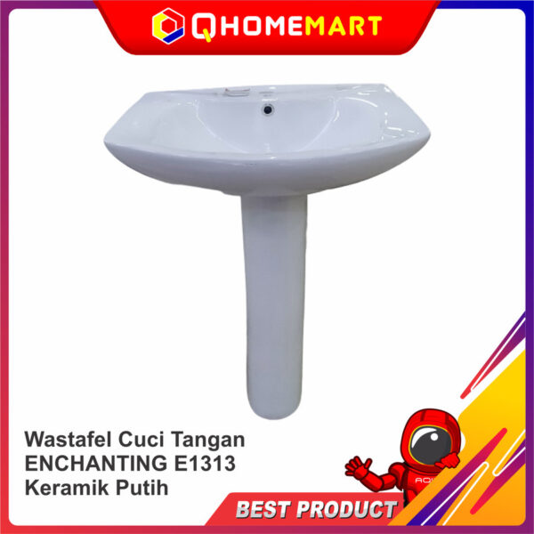 Wastafel Cuci Tangan ENCHANTING E1313 Keramik Putih
