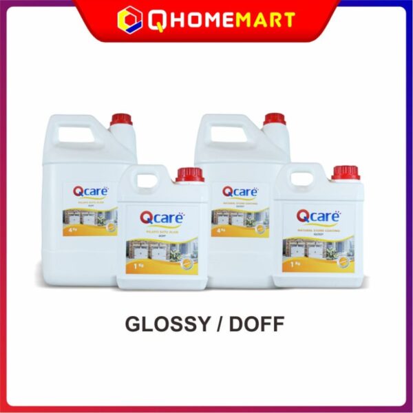 QCARE Pelapis Batu Alam Permukaan Bangunan - 1 KG MATT