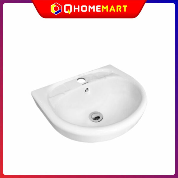 Basin wastafel keramik gantung putih Qpop