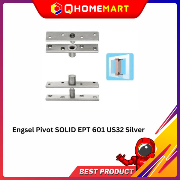 Engsel Pivot SOLID EPT 601 US32 Silver - TANPA BEARING