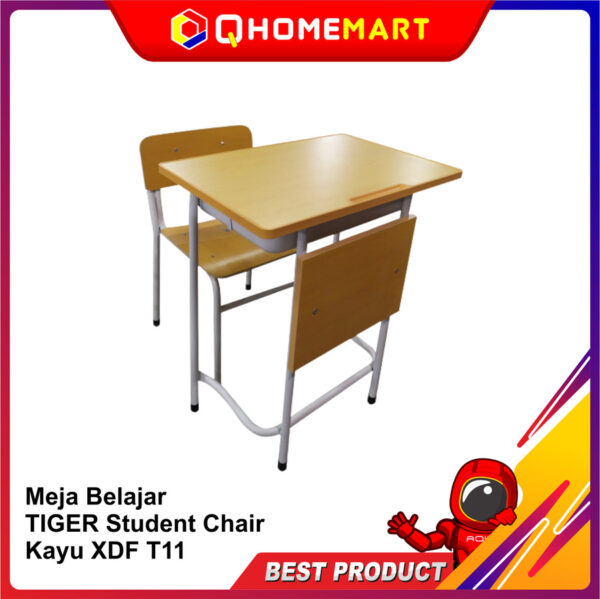 Meja Belajar TIGER Student Chair Kayu XDF T11