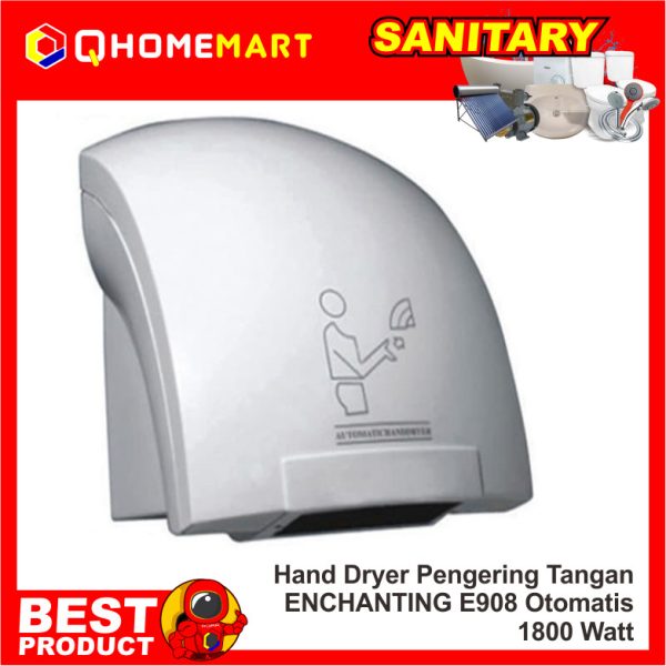 Hand Dryer Pengering Tangan ENCHANTING E908 Otomatis 1800 Watt